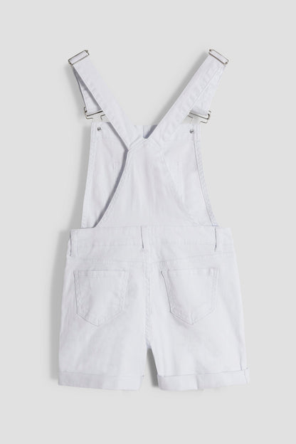 Girls Cuffed Bib Shortalls
