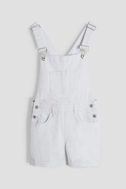 Girls Cuffed Bib Shortalls