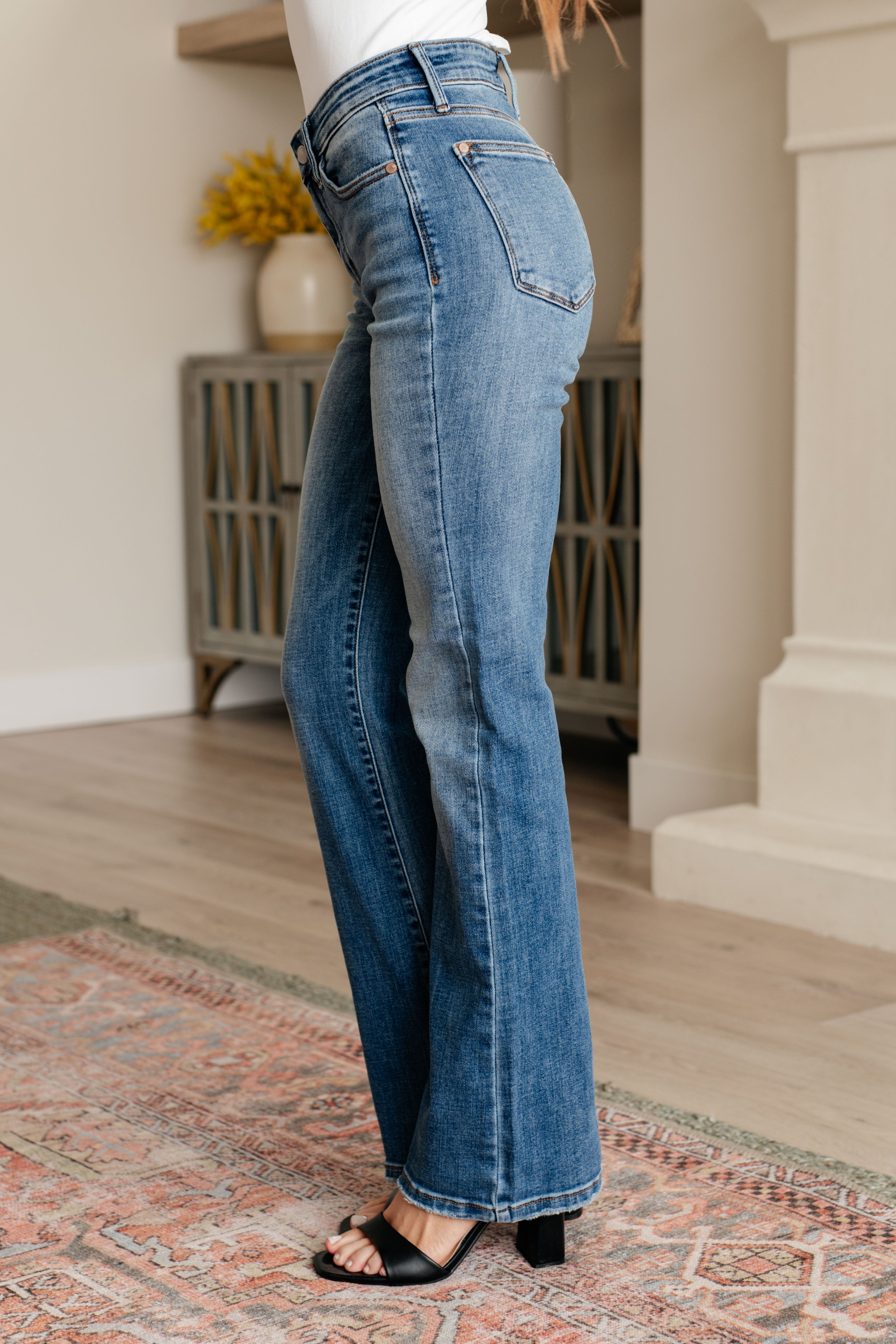 Denim Genevieve Mid Rise Vintage Bootcut Jeans