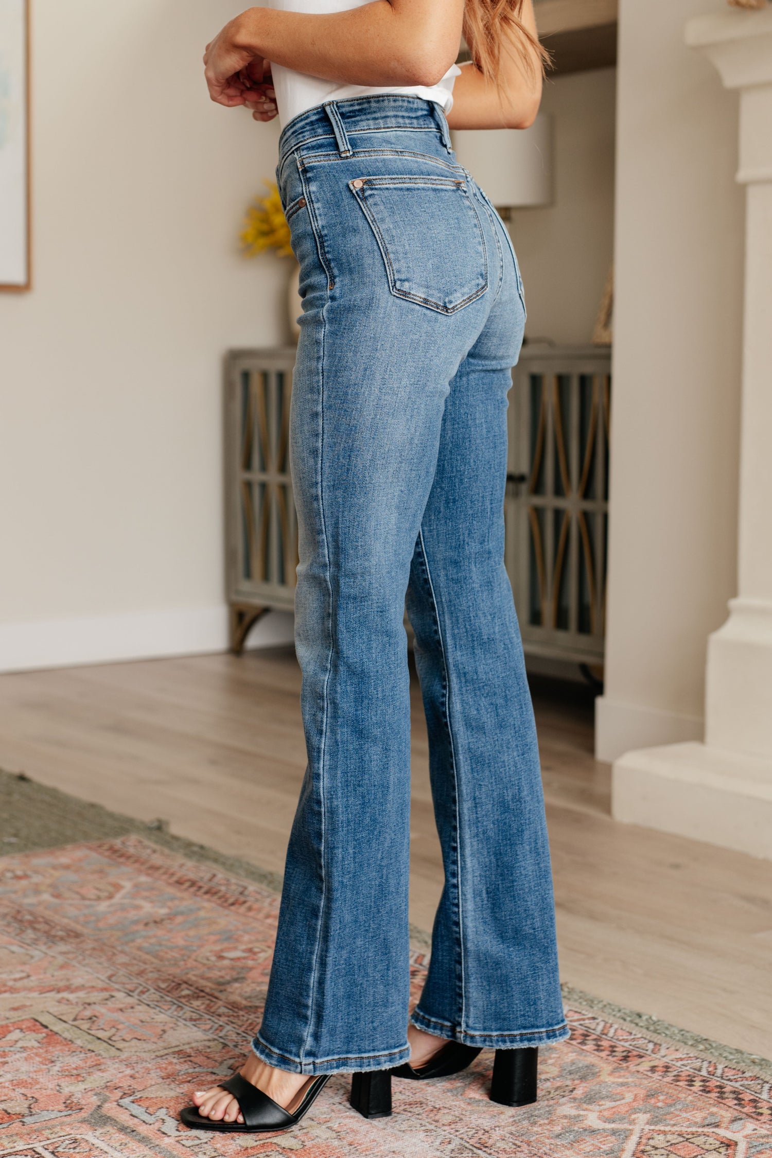 Denim Genevieve Mid Rise Vintage Bootcut Jeans