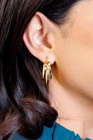 Accessories Get In Line Hoop Earrings