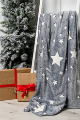 Home & Decor Glow in the Dark Blanket in Gray Star