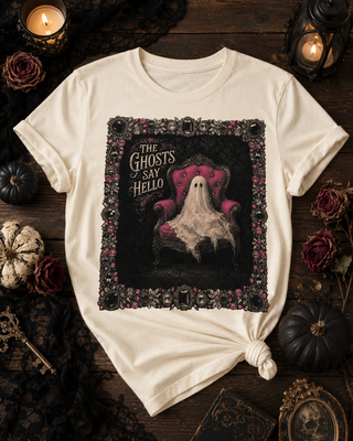 The Ghosts Say Hello Cream Graphic Tee 2107