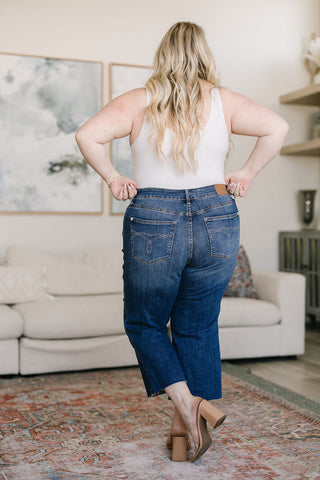 Denim Hayes High Rise Wide Leg Crop Jeans