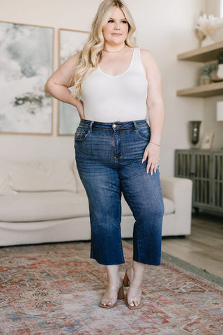 Denim Hayes High Rise Wide Leg Crop Jeans