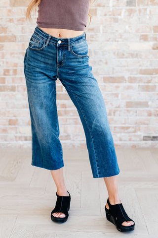 Denim Hayes High Rise Wide Leg Crop Jeans