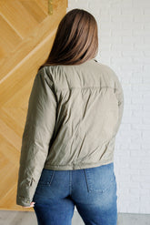 Layers Hear Me Out Lightweight Puffer Jacket in Olive