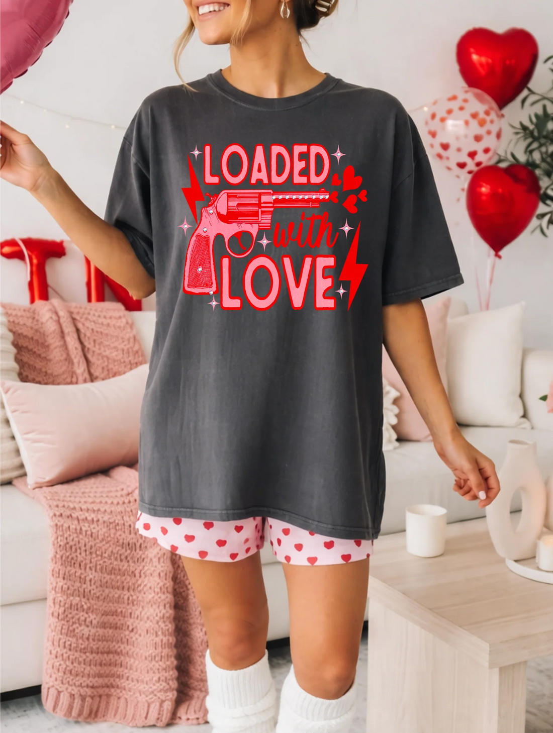 Loaded With Love Valentine’s Graphic Tee or Sweatshirt