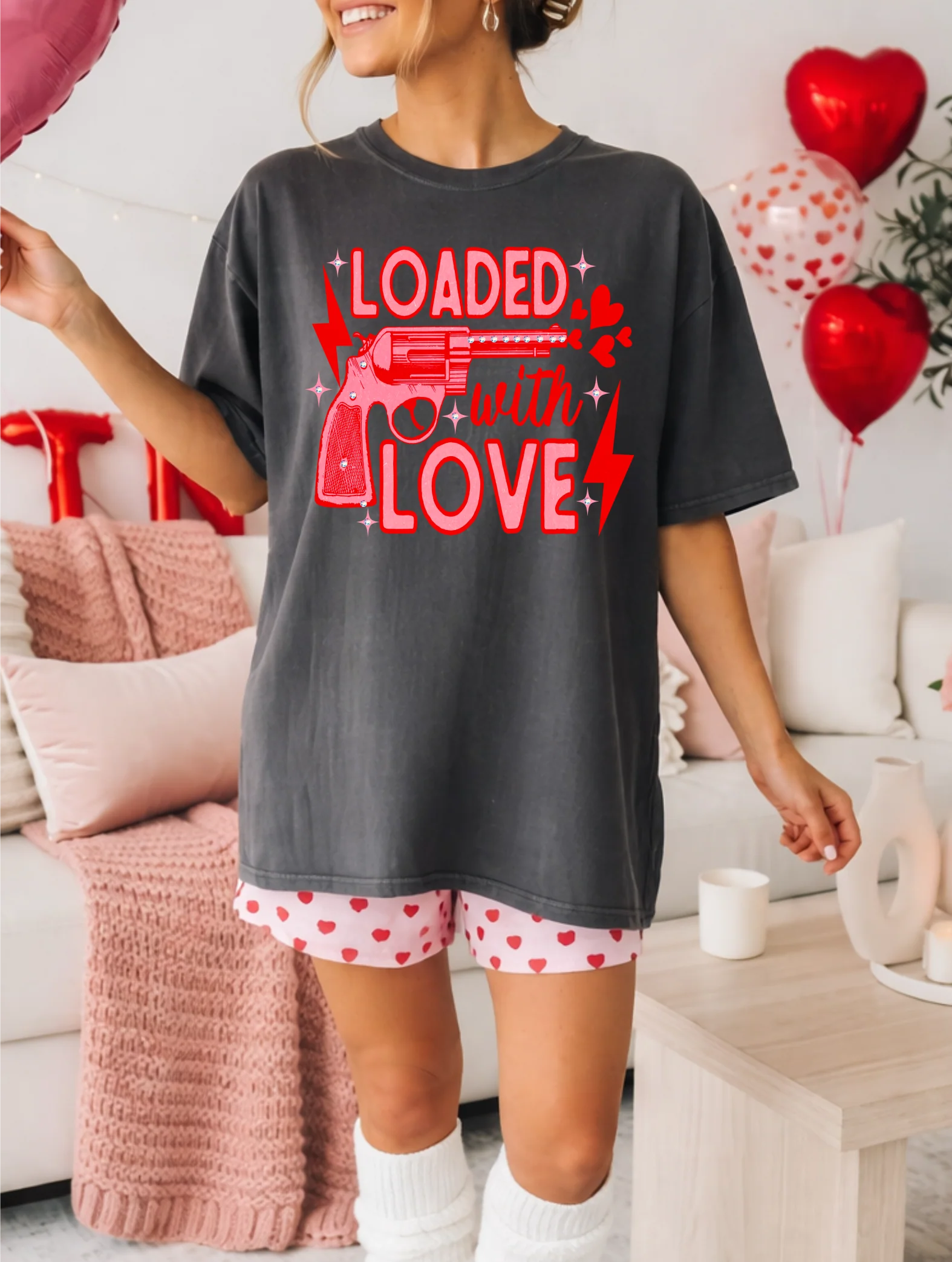 Loaded With Love Valentine’s Graphic Tee or Sweatshirt