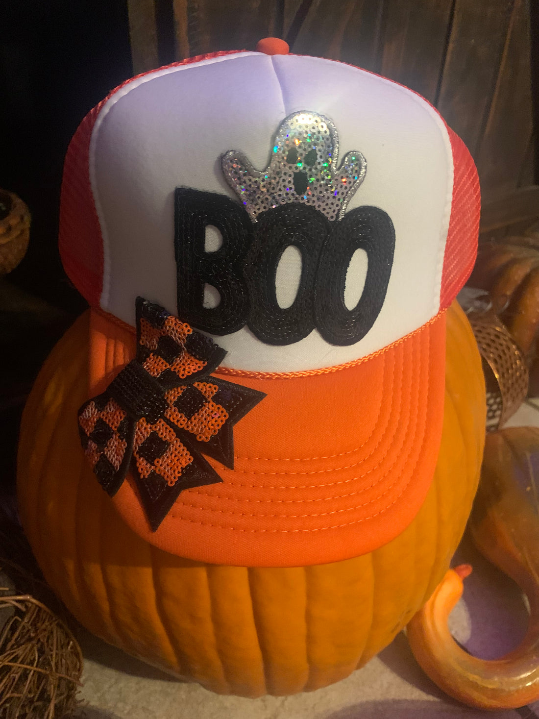 Halloween Boo Trucker Cap