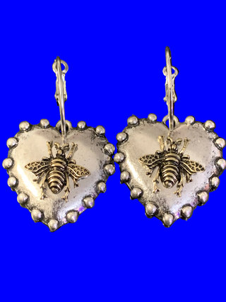 Bee Heart Earrings