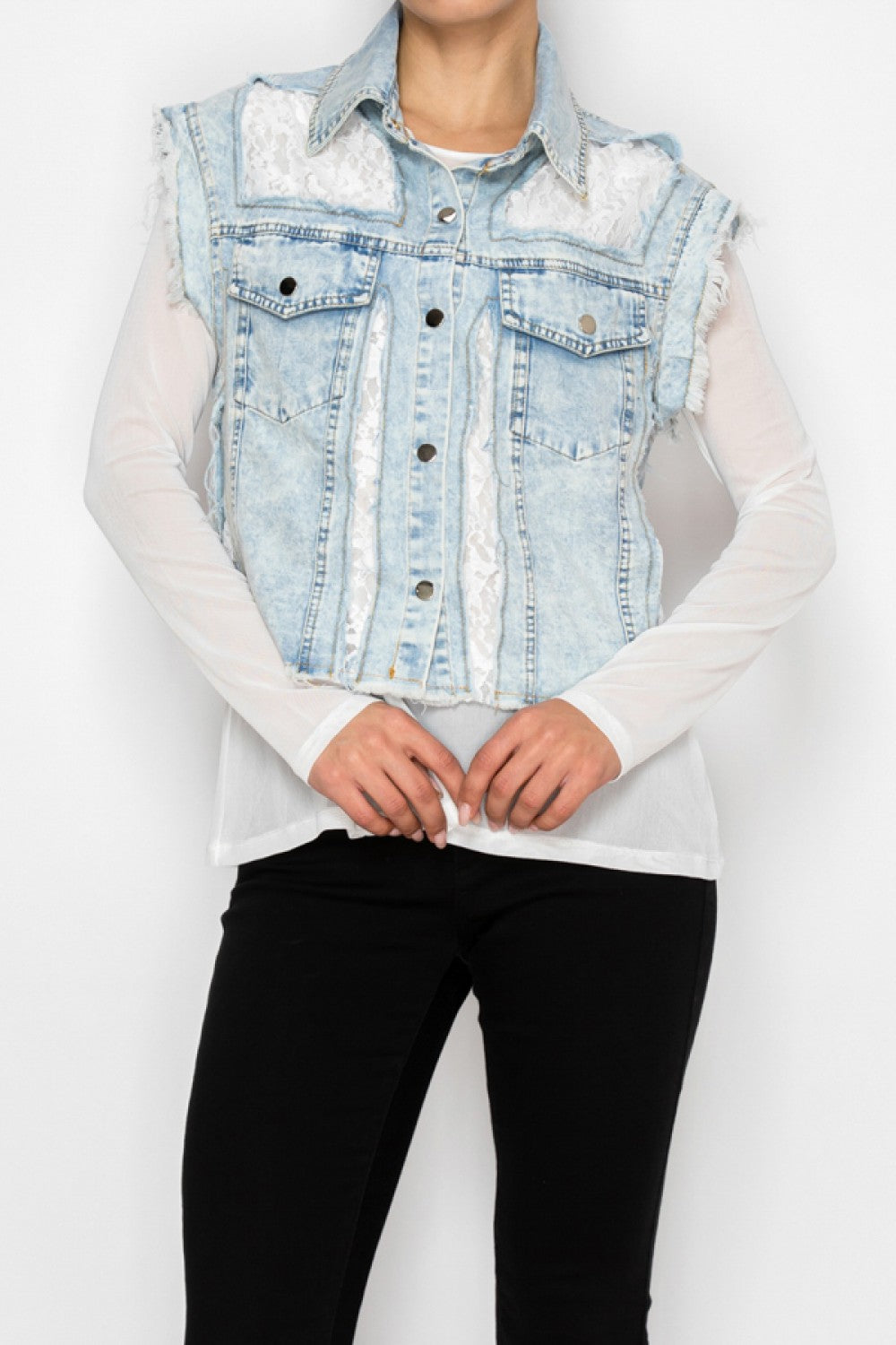 Edge and Elegance Lace Vest