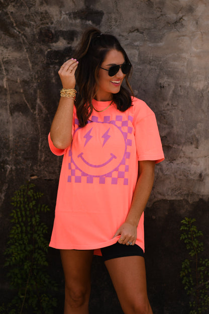 RTS Neon Smiley Puff Tee