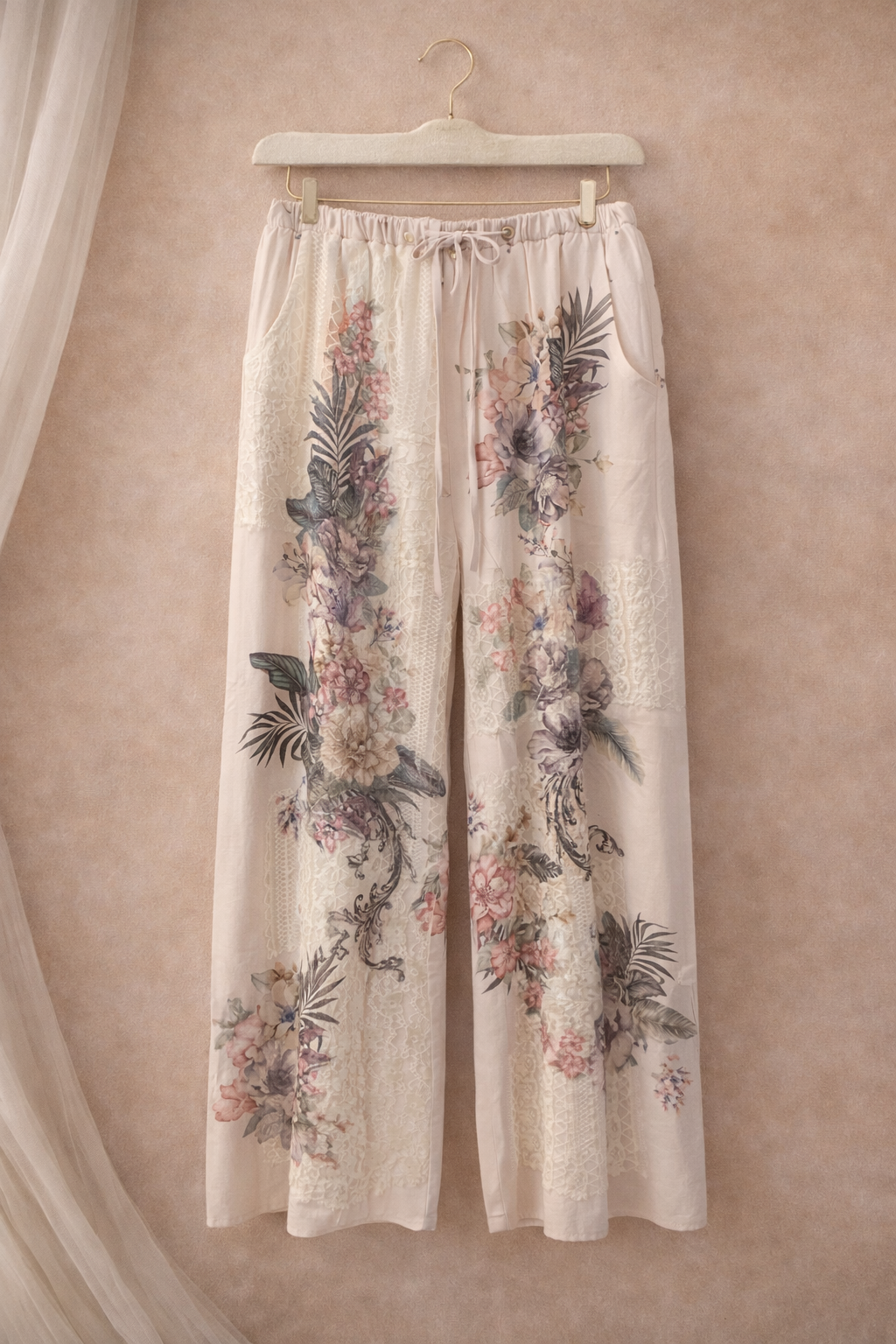 Garden Party Elegance Lace Pants