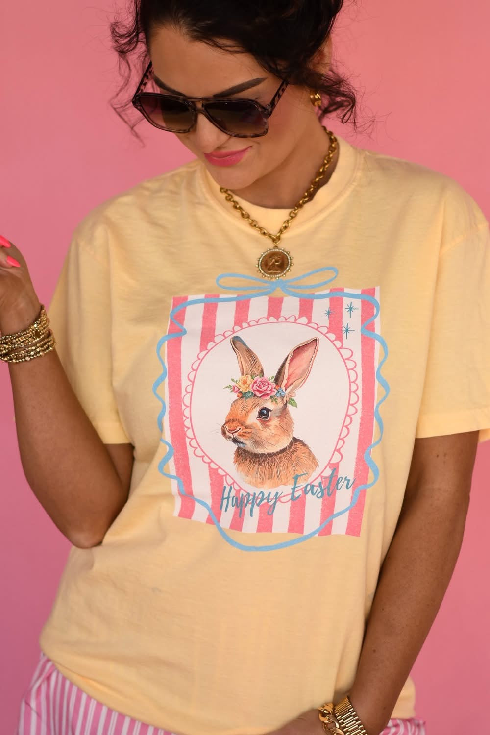 Blushing Bunny Stripe Tee