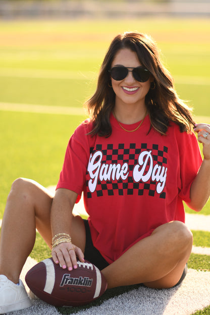 Red Game Day Puff Tee