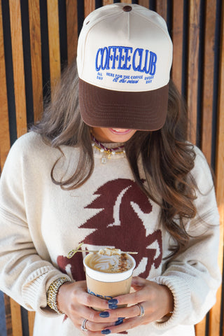 Coffee Club - Brown Vintage Trucker Hat