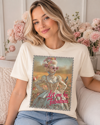 Let Me Be Fabulous Cream Graphic Tee 2059