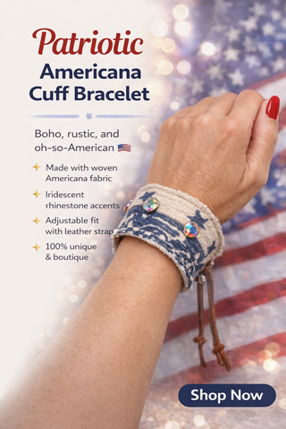 Americana Cuff Bracelet by Sandra Ling Designs