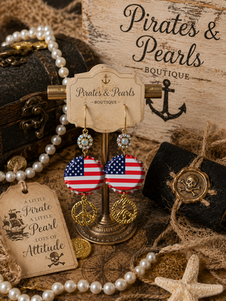 Stars, Stripes & Peace Earrings 🇺🇸✌️✨