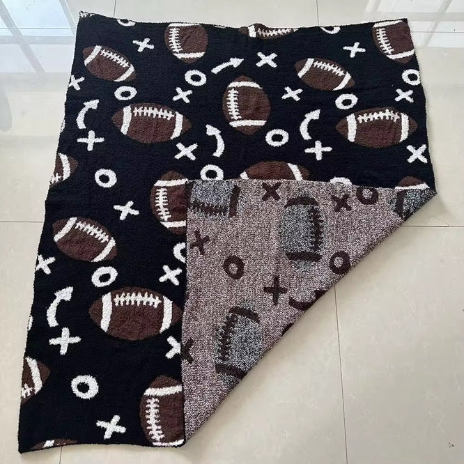 Black Football Cloud Blanket