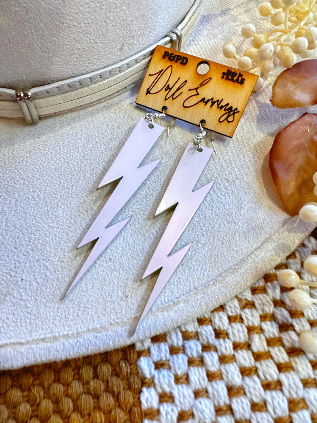 Iridescent Bolt Earrings