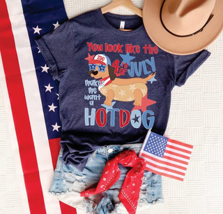 🇺🇸 Hotdog Hype Kids Patriotic Graphic Tee 🌭✨