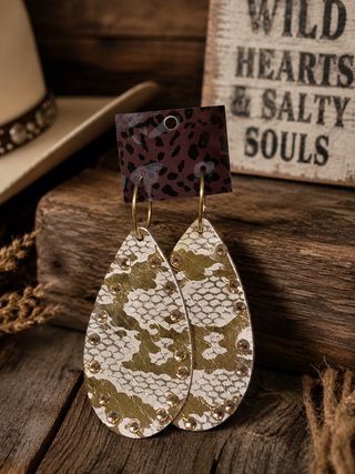 Rustic Gold Glam Earrings