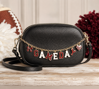 Game Day Maroon & White Charm Crossbody Bag