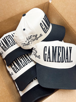 Hat GAMEDAY. - Not My First Tailgate Vintage Trucker Hat