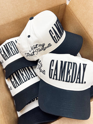 Hat GAMEDAY. - Not My First Tailgate Vintage Trucker Hat