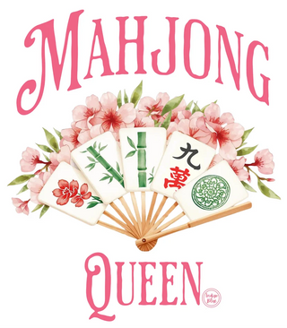 Mahjong Queen Rhinestone Graphic Tee