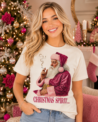 Christmas Spirit... Cream Graphic Tee 2063
