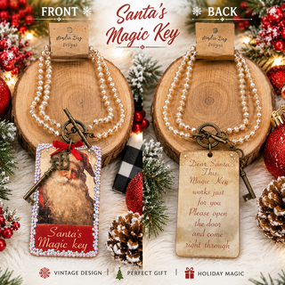 Santa's Magic Key Necklace by Sandra Ling Designs