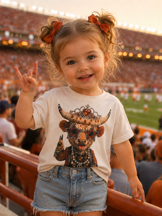 Gameday Longhorn Cream Kids Graphic Tee 302K