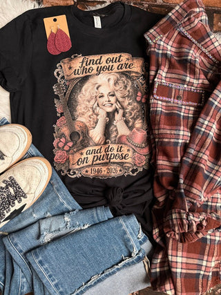 Find Out Who You Are Dolly Tribute Graphic Tee