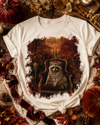 Raccoon Wallpaper Cream Graphic Tee 2119