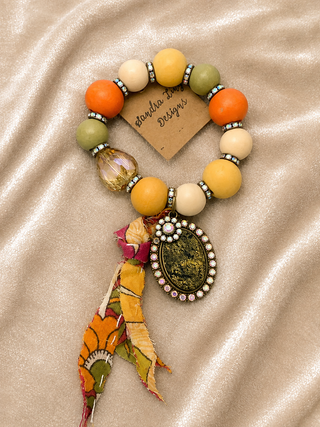Harvest Medallion Charm Bracelet
