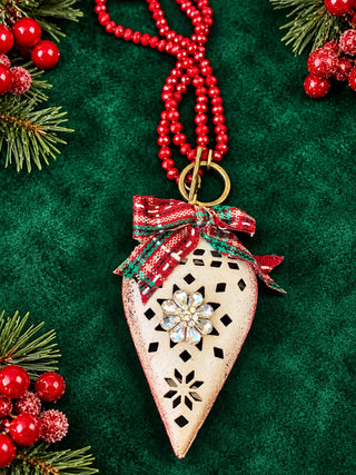 Holiday Teardrop Ornament Necklace by Sandra Ling Designs