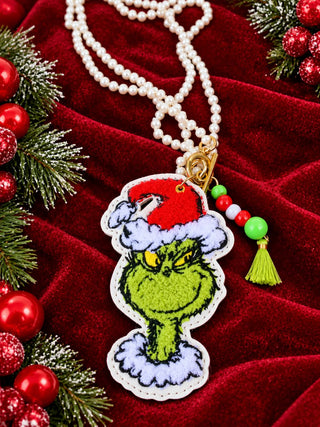 Grinch Pendant White Strand Necklace by Sandra Ling Designs