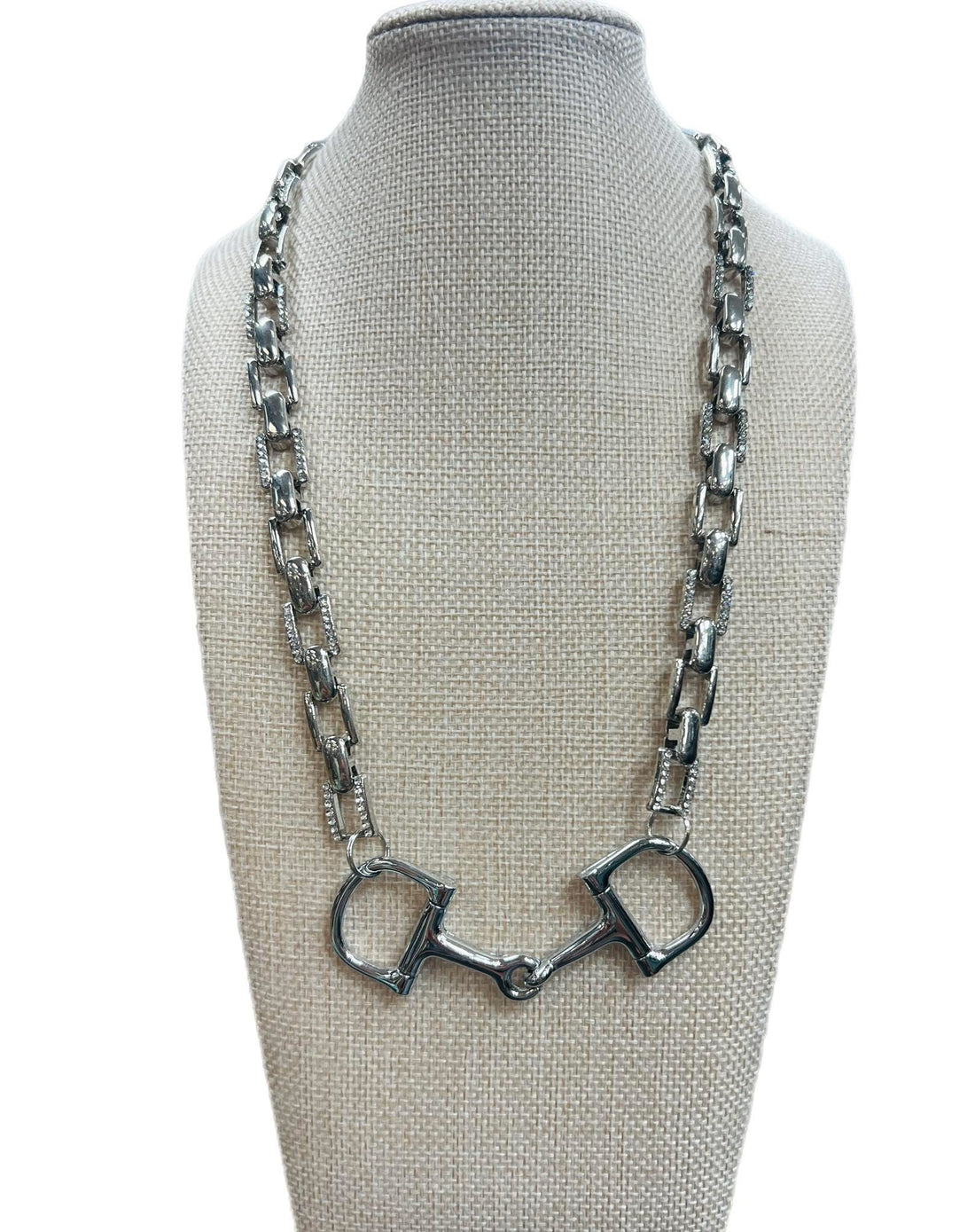 Horse Bit Bling Chain Necklace
