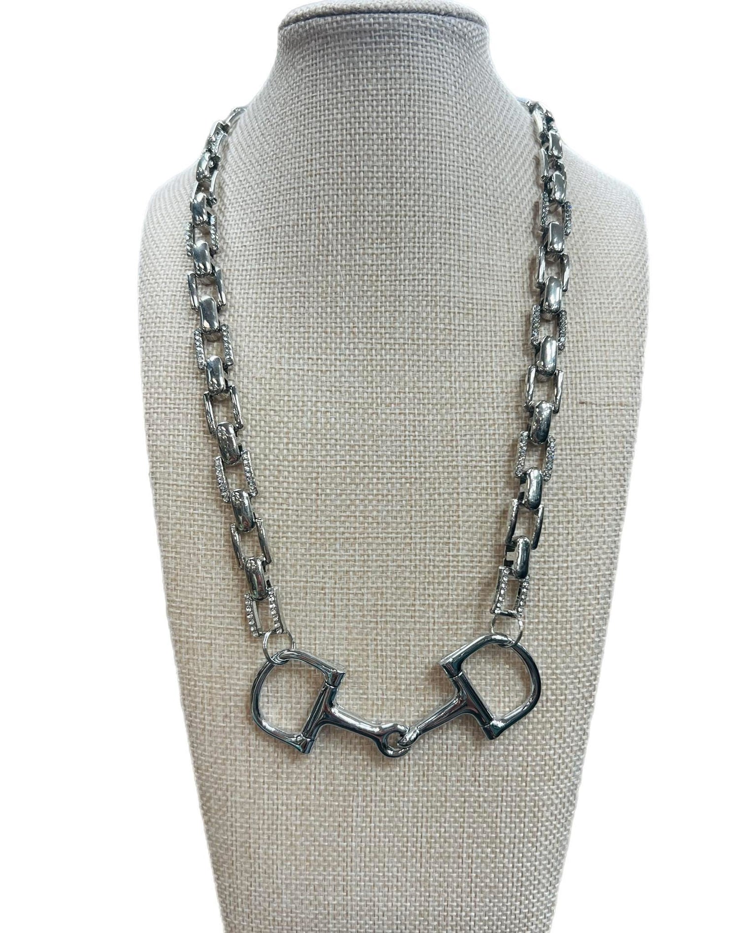 Horse Bit Bling Chain Necklace