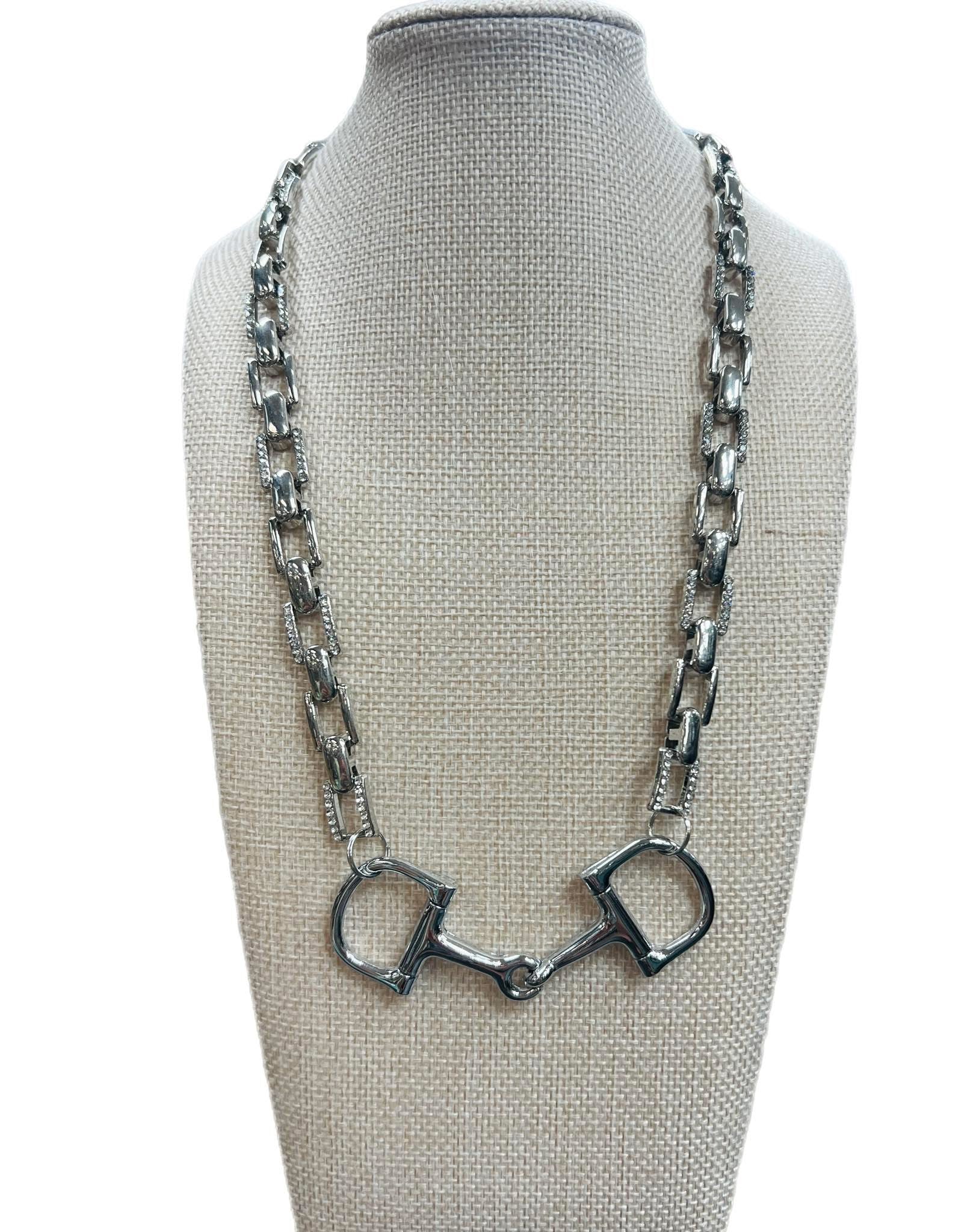 Horse Bit Bling Chain Necklace