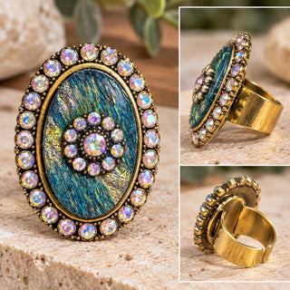 Golden Ivy Statement Ring by Sandra Ling Designs