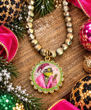 Sassy Grinch Bezel Necklace