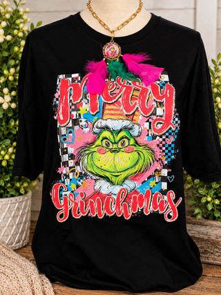 Merry Grinchmas Rhinestone Tee