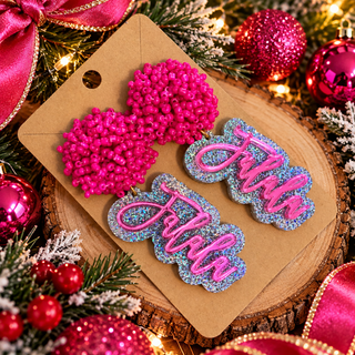 Fa La La Acrylic Drop Earrings