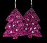 Christmas Tree Glitter Earrings