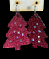 Christmas Tree Glitter Earrings