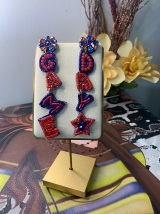 Game Day Crystal and Beaded Earrings